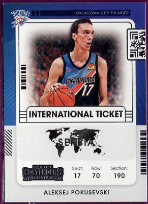 2021 Panini Contenders #28 Dikembe Mutombo International Ticket NM - Image 1 of 2