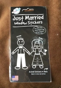 THE PEEL PEOPLE WINDOW STICKER  JUST MARRIED - Picture 1 of 1