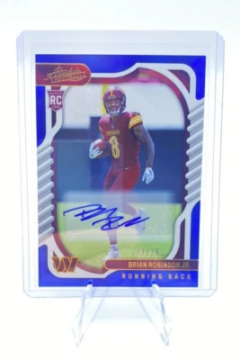 2022 Panini Absolute Brian Robinson Jr. Blue Diamonds Auto RC /35 No. 127 - Image 1 of 2