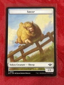 MTG - Sheep Token - Outlaws of Thunder Junction NM Magic - Picture 1 of 6