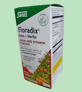 Floradix, Iron + Herbs and Vitamin Tablets, 80 Tablets Vegan EXP.2027 - Picture 1 of 1