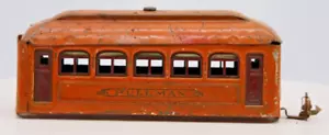 O Gauge Lionel 608 Pullman Car Orange Prewar X9333 Shell Only 1:48 Scale - Picture 1 of 5