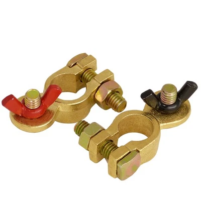 Batteria Morsetti Terminali M8 Set Plus Minus Auto Camion Solar - Immagine 1 di 4