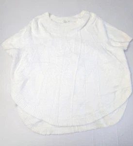 Suéter Anthropologie Difuso Blanco Oyster Manga Corta Mujer Cuello Redondo Talla M Nuevo sin Etiquetas - Imagen 1 de 7