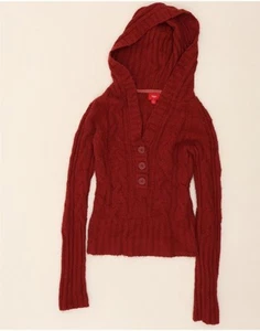 Suéter jersey con capucha para mujer MOSSIMO UK 6 XS Borgoña AF15 - Imagen 1 de 3