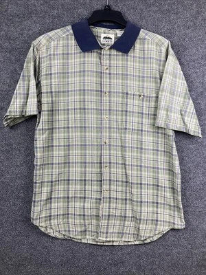 Vintage Northern Elements Mens Size Large Green Plaid Button Up S/S Collar Shirt - Image 1 of 4