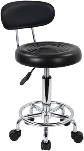 Adjustable Seat Work Shop Stool Chair Swivel Bench Bar Rolling Garage Mechanics - Foto 1 di 12