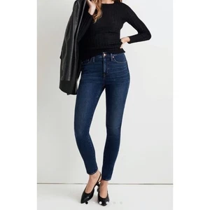 Jeans skinny Madewell vita alta denim lavaggio scuro slim fit donna taglia 28 - Foto 1 di 11