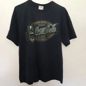 Vtg Coca-Cola Atlanta Georgia Graphic Blue T-Shirt Mens M Made USA Short Sleeve - Picture 1 of 6