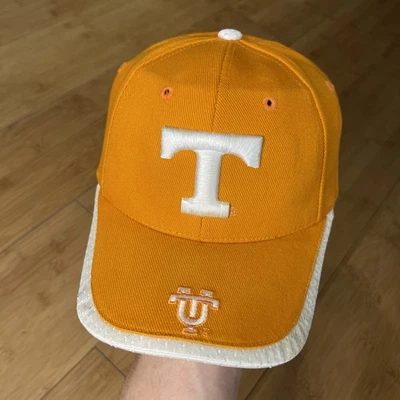 VTG 90s Twins UT Tennessee Volunteers Orange 2Tone Jersey Mesh Adjust Hat Crease - Image 1 of 4