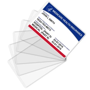 New Medicare Card Protector, 6 Pack Plastic Card Holder for Wallet Single 12 ... - Picture 1 of 7