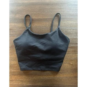 Neu mit Etikett Lemedy schwarzes wattiertes bauchfreies Oberteil Trägertop Medium - Bild 1 von 4