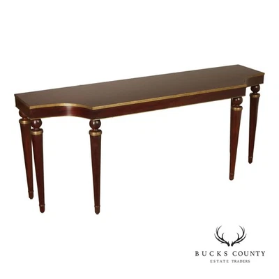 Barbara Barry For Baker Mahogany Long Console Table - Image 1 of 4