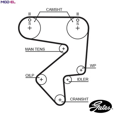 TIMING BELT 5194XS FOR TOYOTA CARINA/Liftback CORONA CELICA/Convertible MR2/II - Image 1 of 4