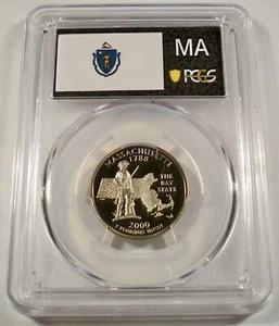 2000-S 25c CLAD PCGS PR70DCAM MASSACHUSETTS QUARTER PROOF DEEP CAMEO PR 70 DC - Picture 1 of 3