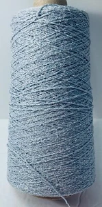 Lucci Yarns Velrexy Yarn One Cone Austrian Silver Wool/Rayon/ Metallic New - Picture 1 of 4