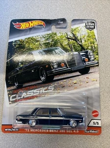 Hot Wheels Premium 2020 Modern Classics '72 Mercedes-Benz 280 SEL 4.5 - Black - Picture 1 of 1