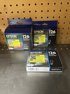 5 pk Genuine Epson Ink 126 2 Blacks and 1 Tri Color - Picture 1 of 1