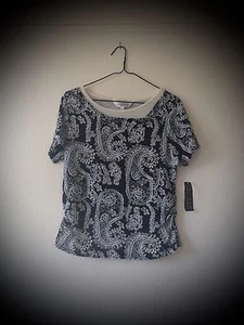 John Paul Richard Women's Black & White Blouse/Top, Size S, EXCELLENT CONDITION! - Picture 1 of 5