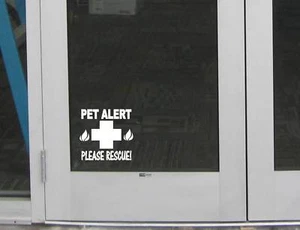 Pet Alert fire Rescue Door Sign M128 6" Sticker decal cat dog pet safety window - Picture 1 of 1