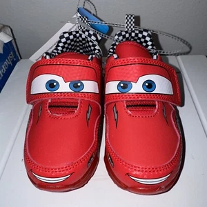 Lightning Mcqueen Disney Pixar Cars Toddler Strap Red Shoes Size 8 - Picture 1 of 9