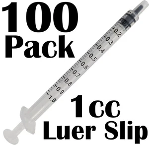 1mL TB Luer Slip Tip Syringes (without needles) - Pack of 100 - Picture 1 of 2