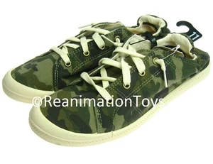 Time & Tru Womens Sneakers Green Camo Slip On Shoes Memory Foam Size 11 New NWT - Picture 1 of 7