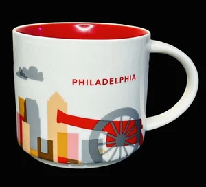 Taza de café Starbucks Philadelphia, PA You Are Here Collection 14 oz taza de té 2014. - Imagen 1 de 3