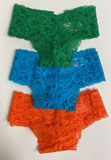 Pack of Three in Size Large of New Low-Cut Lace No-Show Thongs