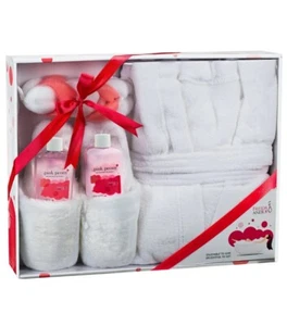 Baño y cuerpo Freida And Joe rosa peonía fragancia con bata/zapatilla de lujo para mujer - Imagen 1 de 3