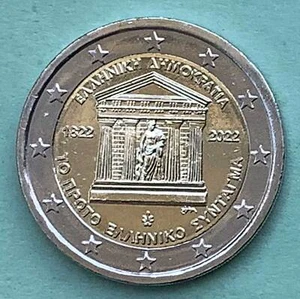 Grecia 2 euro 2022 Costituzione moneta commemorativa moneta euro moneta commemorativa - Foto 1 di 1