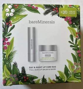bareMinerals Day & Night Lip Care Duo: Ageless Phyto-Retinol Lip Balm + Mask NIB - Picture 1 of 5