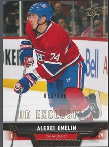 ALEXEI EMELIN 2013-14 Upper Deck Series 2 Exclusives /100 Montreal Canadians - Picture 1 of 2