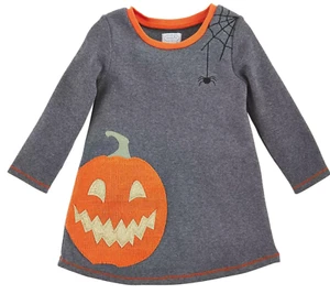Mud Pie Baby/Toddler Girl Halloween T-shirt Pumpkin Dress Size 12-18 Month NEW - Picture 1 of 2