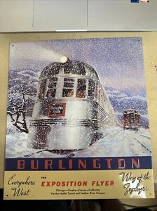 Burlington Way Of The Zephyrs Exposition Flyer Metal Sign 14” x 13” - Picture 1 of 2
