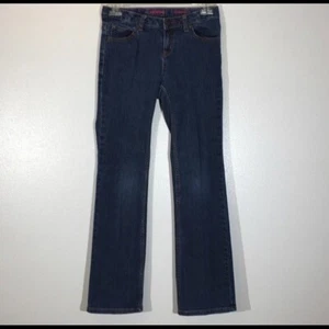 Lands’ End Girls Boot Cut Dark wash Jeans - Size 12 - Picture 1 of 4