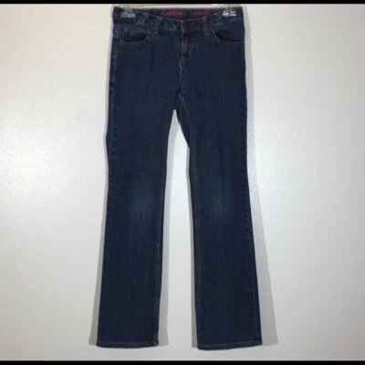 Lands’ End Girls Boot Cut Dark wash Jeans - Size 12 - Image 1 of 4