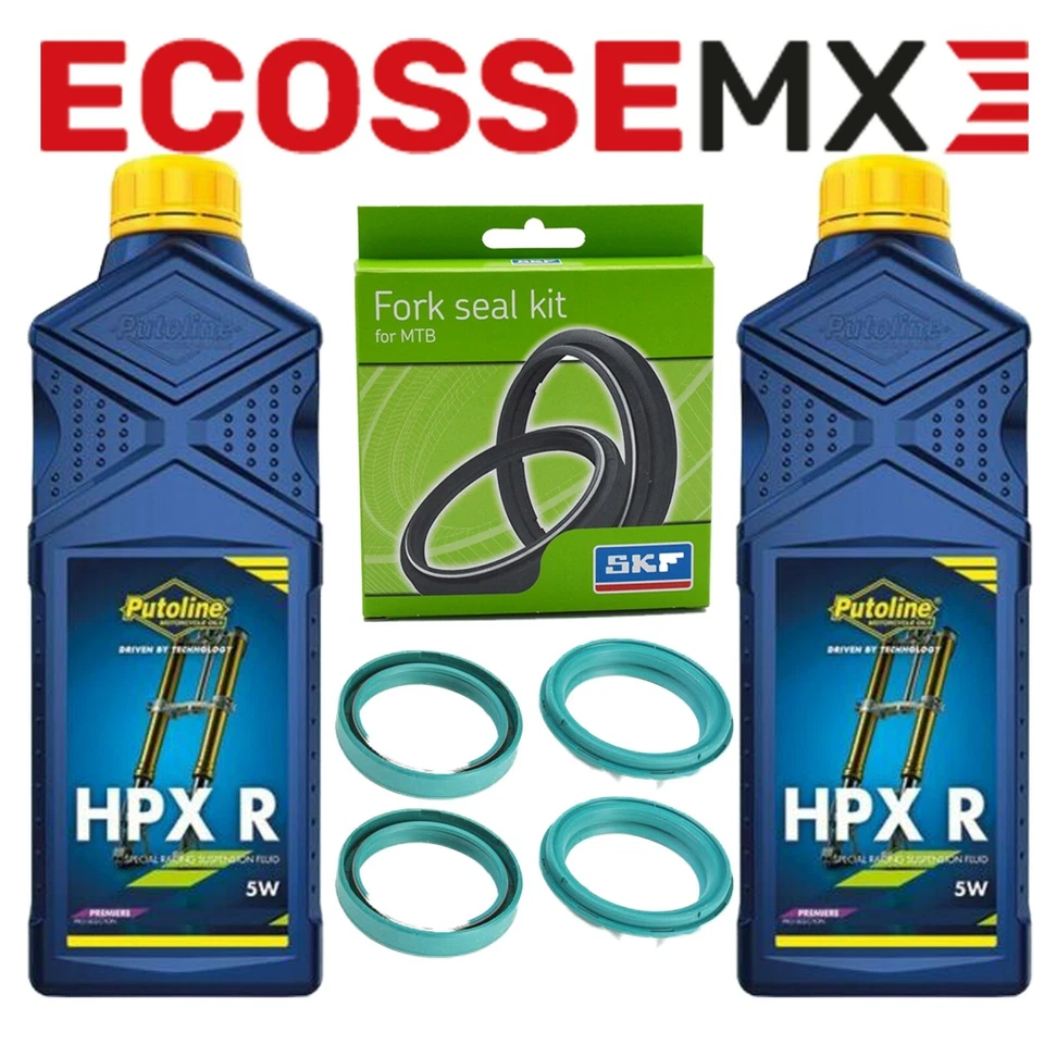 Honda CRF450R 2017-2020 SKF Fork And Dust Seal Putoline 5W Fork Oil Service Kit - Image 1 of 1