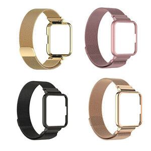 For Redmi Watch 2 Lite Stainless Steel Milanese Strap Wristband & Metal Case