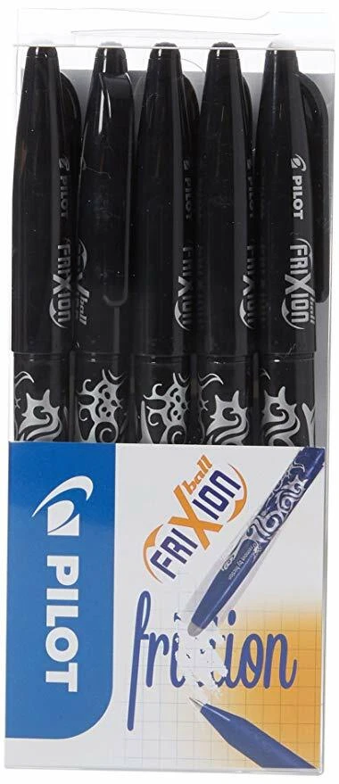 Pilot FriXion Erasable Rollerball Pen Black (Pack of 5) - Image 1 of 1