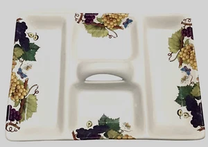 Franco Munari Bassano Italy 11.5"x8" Divided 4 Section Grapes Tray Dish Server - Picture 1 of 3