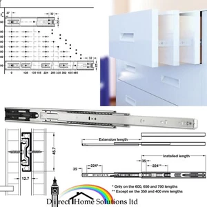 Accuride Easy Close 3832EC Soft Close kugelgelagerte Schubladenführungen Vollauszug - Bild 1 von 12