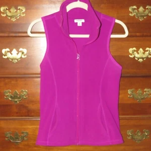 Old Navy Size XS Posh Purple Fuchsia Fleece Vest with Front Zipper & Pockets - Picture 1 of 16