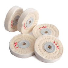 75MM 3 Inch Spiral Stitched Cotton Buffing Polishing Wheel Mop Bench Grinder x5