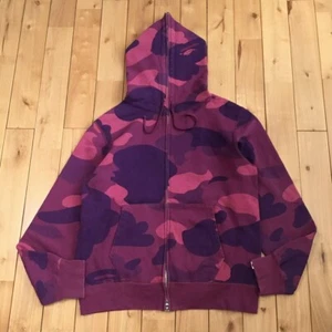 BAPE Giant Purple camo full zip hoodie a bathing ape NIGO Size L - Picture 1 of 8