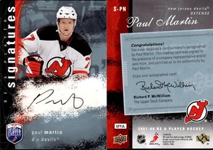 2007-08 Be A Player Signatures #SPN Paul Martin - NM-MT - Picture 1 of 1
