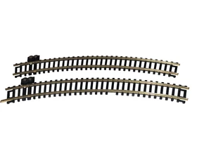 AHM 18"R CURVED BRASS RAIL TERMINAL TRACK #2569 - HO Scale - 2 PIECES - Picture 1 of 4