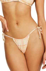 Billabong 280775 Pretty Plaid Hike Ruched Bikini Bottoms Multi, Size Small - Picture 1 of 1