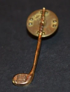 1950's era vintage Gold colored GOLF CLUB pin with butterfly clutch pin. - Bild 1 von 2