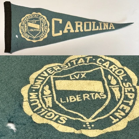 Vintage UNC North Carolina Tarheels Tar Heels University Mini Pennant 3.25x8.5 Cover